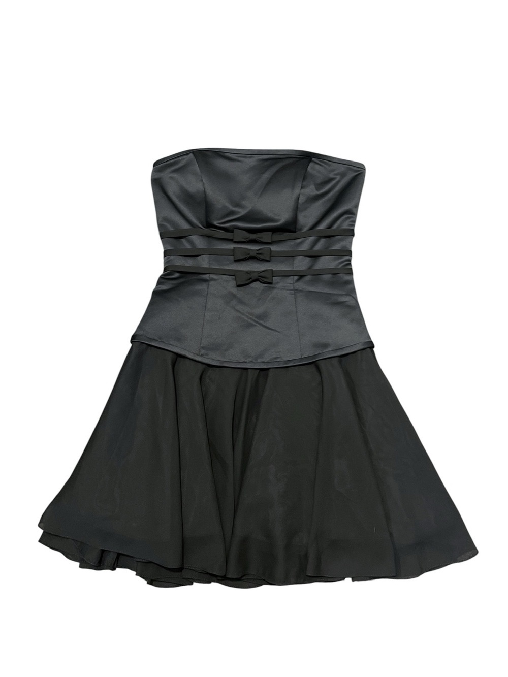 Vintage Y2K Landa Strapless Bow Hoco Dance Formal Dress